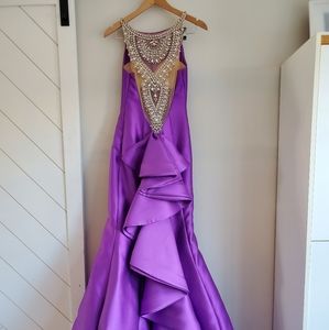 Rachel Allen Purple Mermaid gown size 6